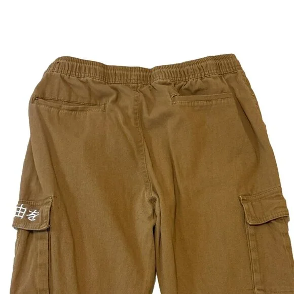 Brooklyn Cloth Sz Medium M Brown Drawstring Streetwear Urban Cargo Joggers Men - Picture 8 of 8